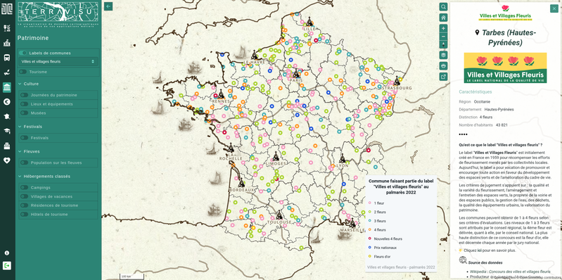 TerraVisu - Villes et villages fleuris en 2022