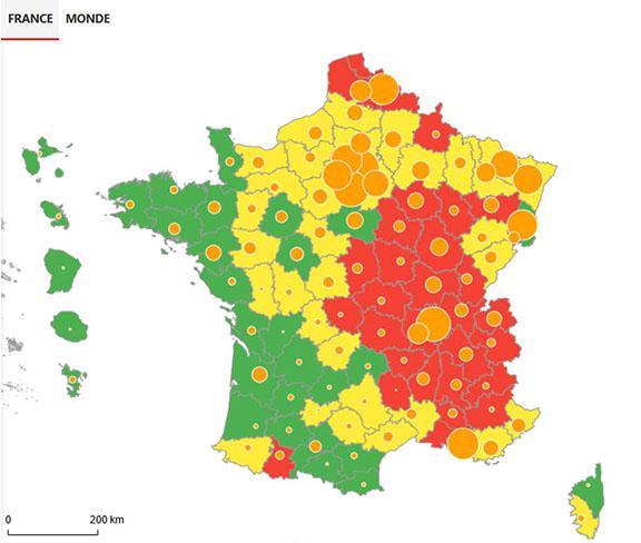 Un atlas Covid 19 conçu et publié par Articque