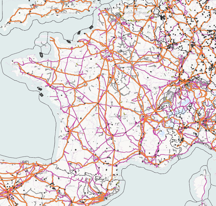 Visualisation du réseau de distribution électrique sur ITOworld