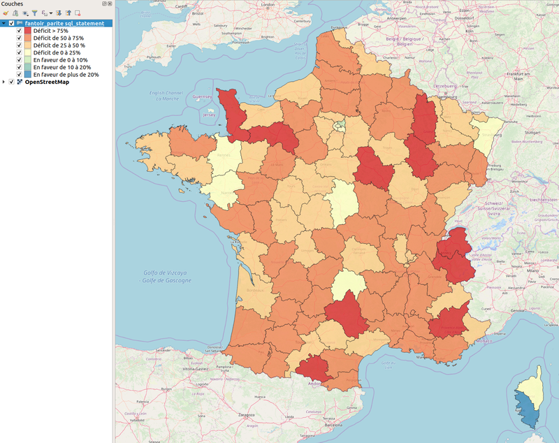 Parité dans les noms donnés aux rues et son évolution ces dernières années