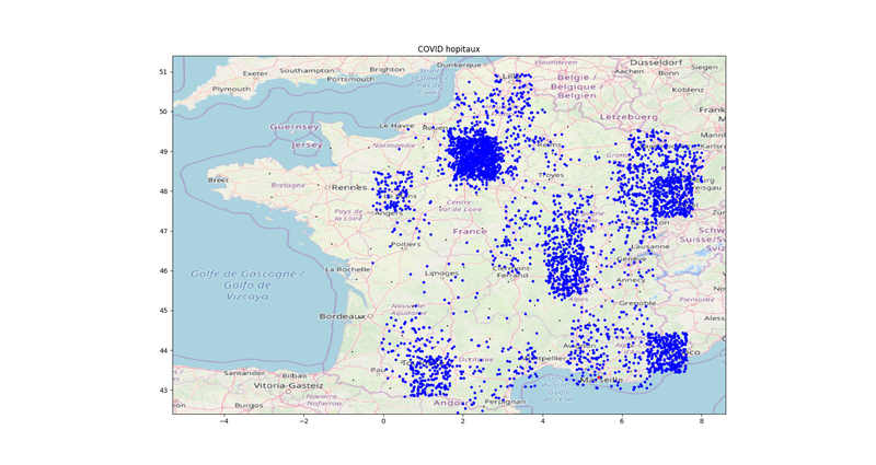 Code python pour afficher sur une carte