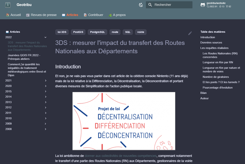 3DS : mesurer l'impact du transfert des Routes Nationales aux Départements
