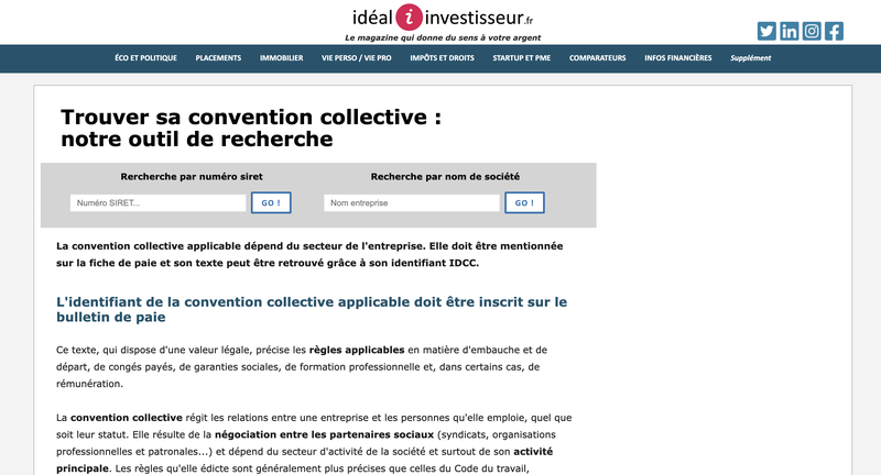 quelle-convention.fr - Trouver sa convention collectives