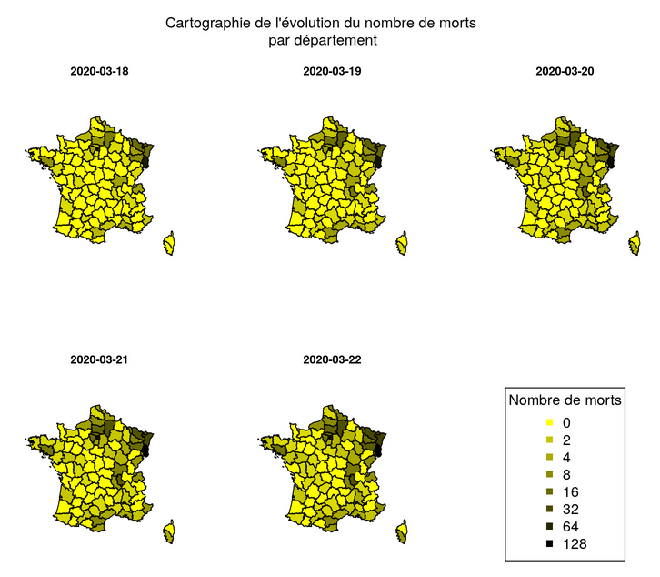 Visualisation et analyse Covid-19 Monde, France, régions françaises