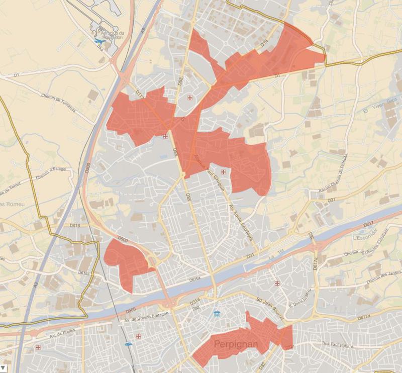 Visualisation sur le Géoportail des zones urbaines sensibles