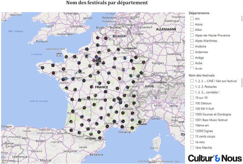 Le tinder de la culture : nom des festivals par département