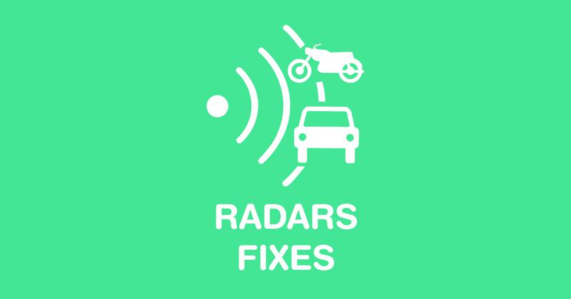 Carte des ratars fixes automatiques en France