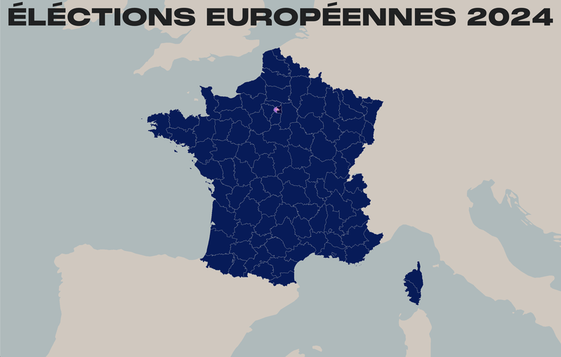 Éléctions européennes 2024 - Liste en tête par département