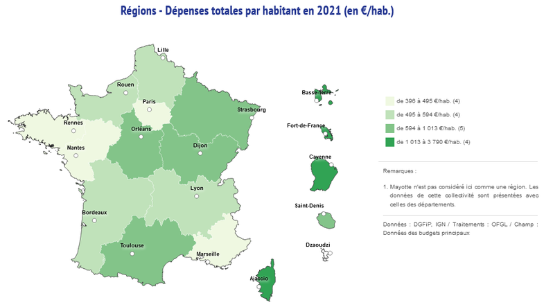Cartographie des résultats financiers des collectivités locales