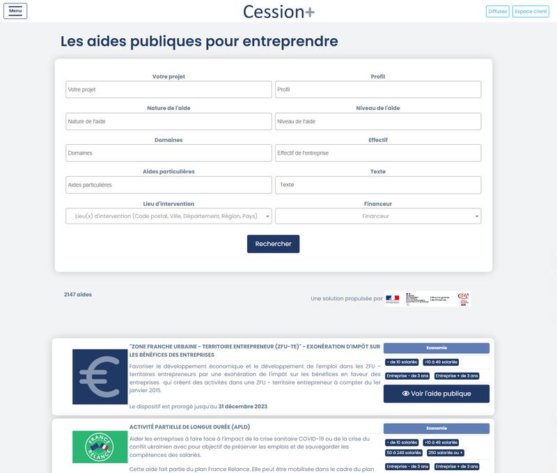 Les aides publiques pour entreprendre