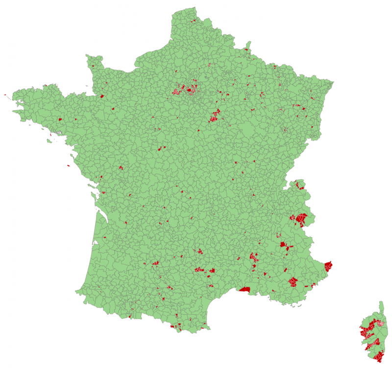Visualisation des communes hors EPCI en 2013