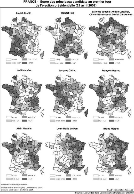 Élection présidentielle de 2002 : résultats du premier tour