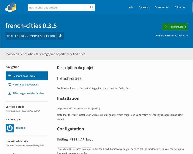 Module python french-cities