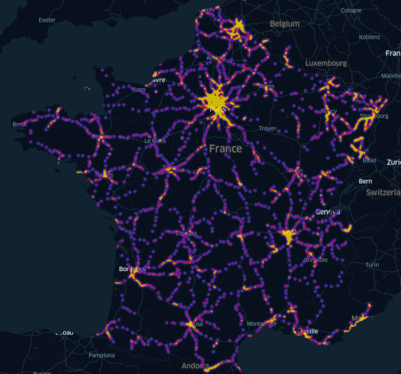 Carte des Gares de France