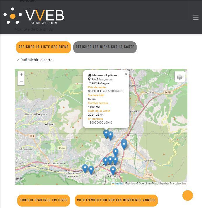 Ventes immobilières géolocalisées