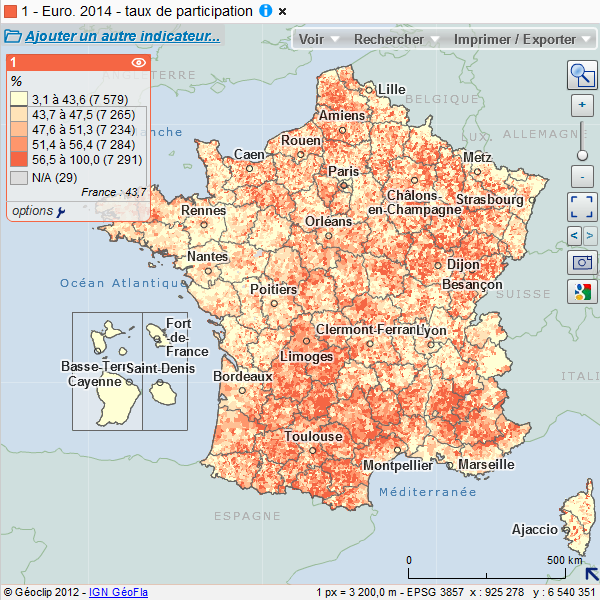 taux de participation par commune