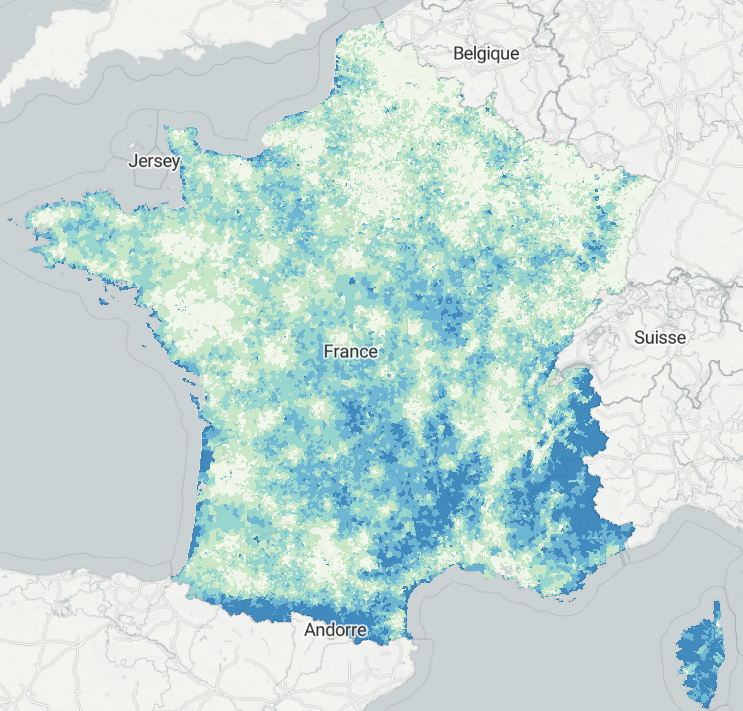 Classement des 25 communes avec le plus fort taux de résidences secondaires