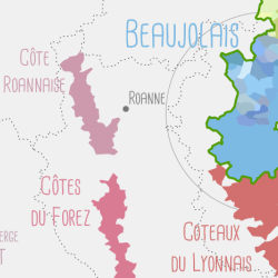Carte des AOC viticoles Françaises