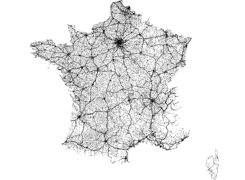 Road network of France