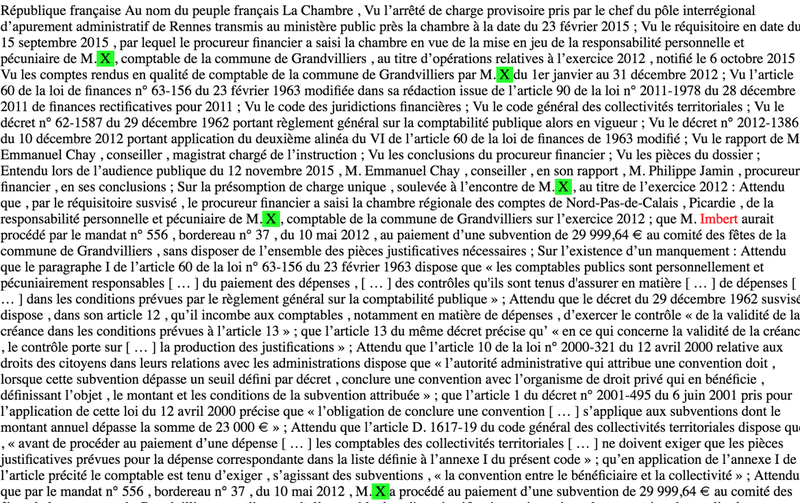 Anonymiser les textes de loi