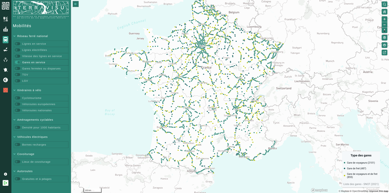 TerraVisu - Gares en service