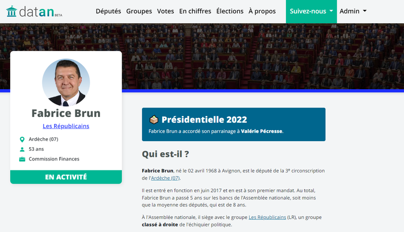 Députés et parrainages 2022