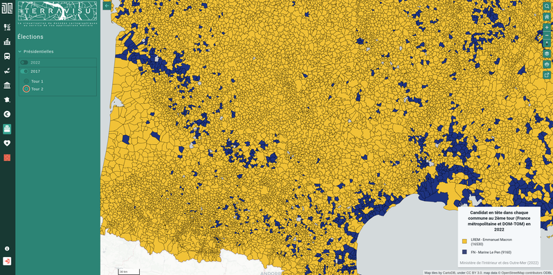  TerraVisu - Présidentielles 2017 (résultats du 2ème tour)