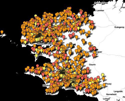 Accidents de la route dans le Finistère (beta)