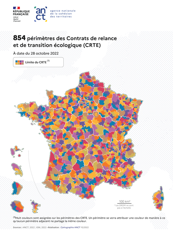 Carte des Contrats de relance et de transition écologique