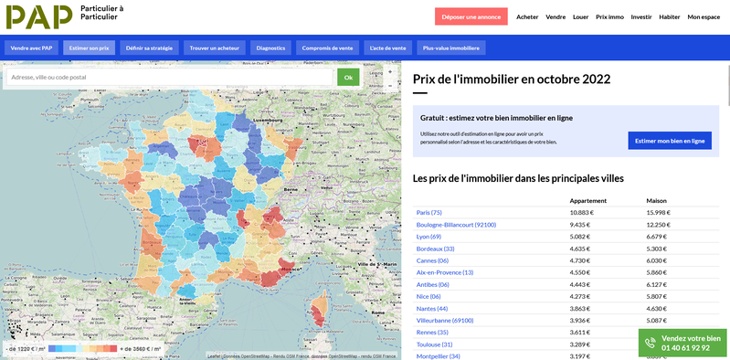 Outil d'estimation immobilière gratuit