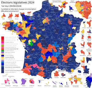 Cartes interactives des résultats des élections législatives 2024