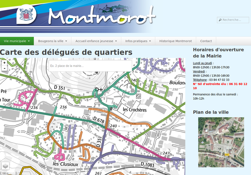 Carte des délégués de quartiers de Montmorot
