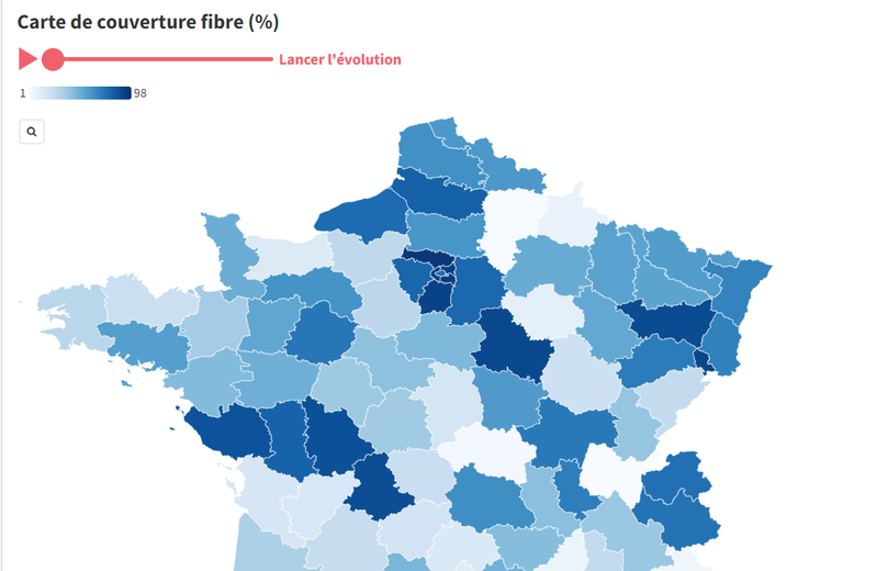 🌐 7 ans de déploiement fibre en France : le focus par département