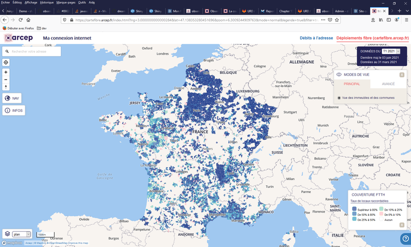 Site cartographique - CarteFibre
