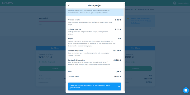 Simulateur Pretto.fr