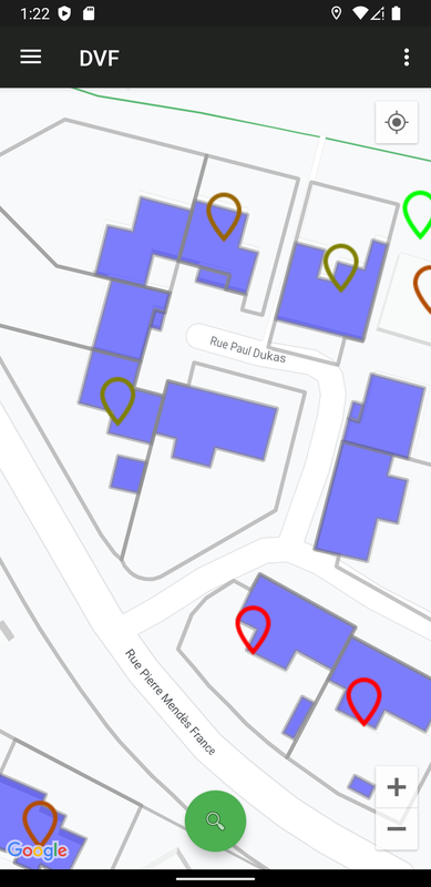 Données Valeurs Foncières & Cadastre Android 