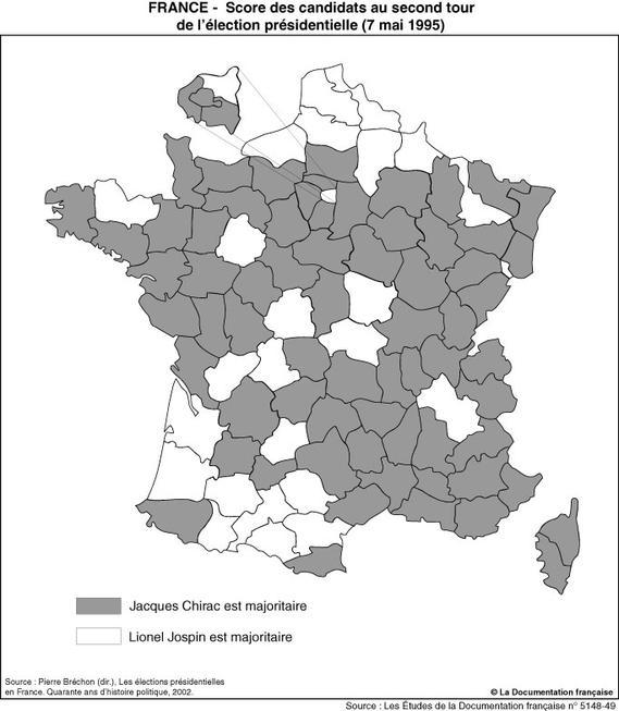 Élection présidentielle de 1995 : résultats du second tour