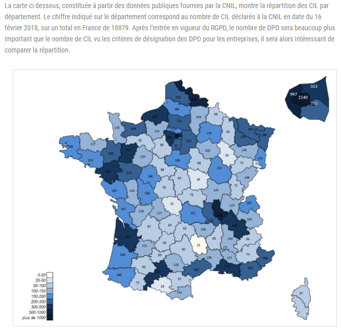 Répartition des CIL par département