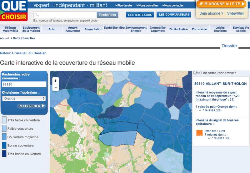 Cartes de l'UFC Que Choisir