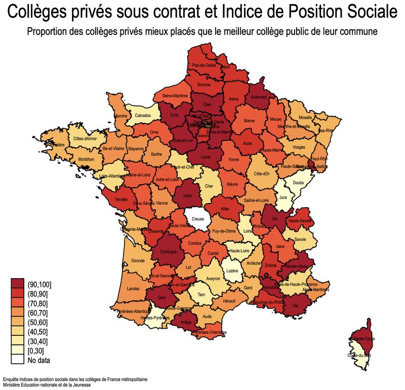 Collèges privé sous contrat et Indice de Position Sociale