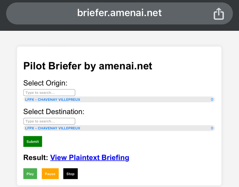 Pilot Briefer
