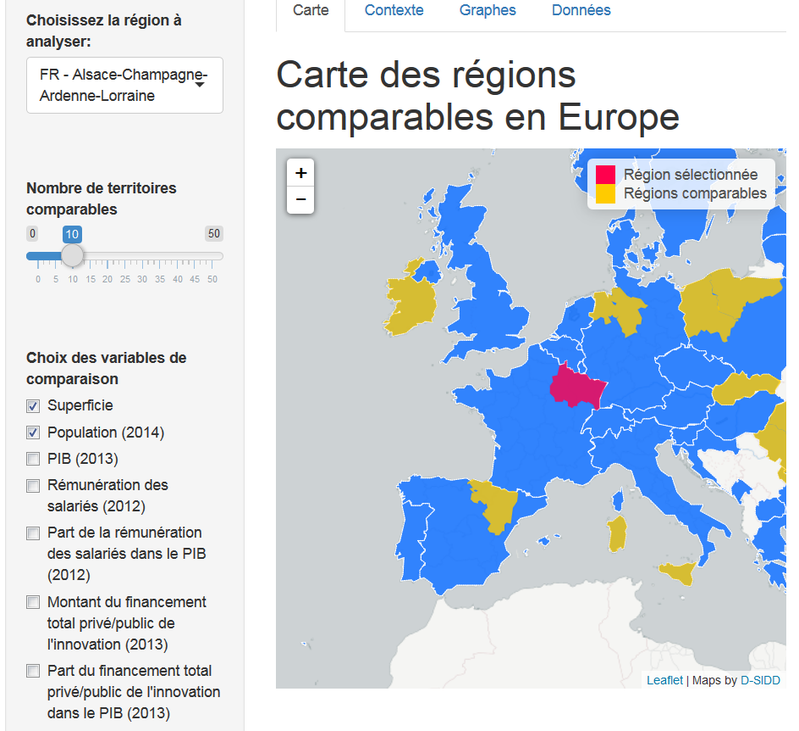 Les territoires comparables en Europe
