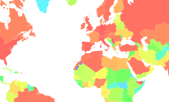 Heatmap of France economic partners
