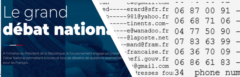Contributions au Grand Débat National — Elles sont fraîches, mes données personnelles !