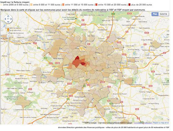 Combien de redevables de l'ISF dans votre ville
