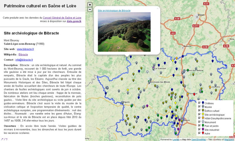 Carte interactive du Patrimoine culturel