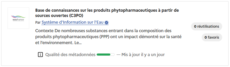 Base de connaissances sur les produits phytopharmaceutiques à partir de sources ouvertes (C3PO)
