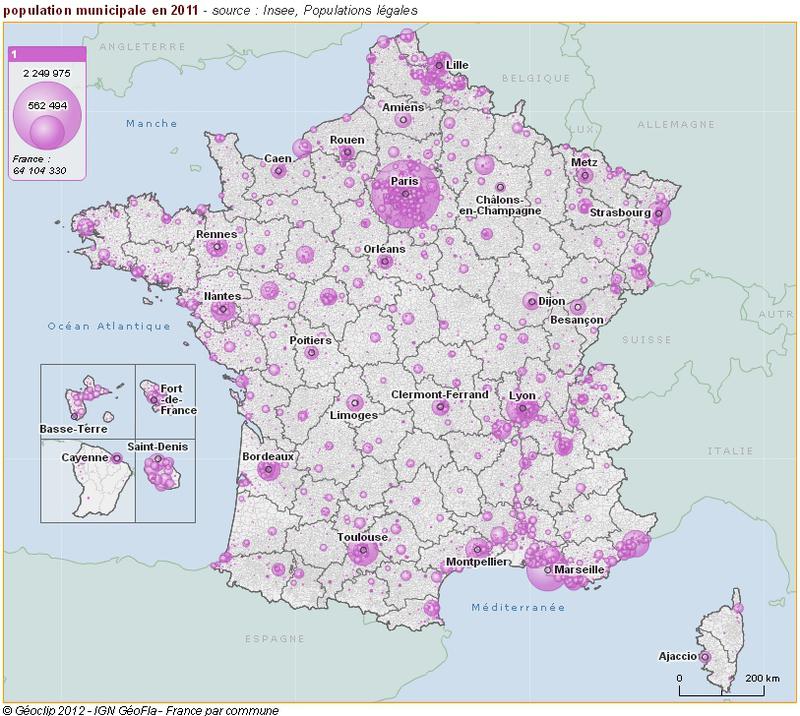 Cartographie de la population légale 2011