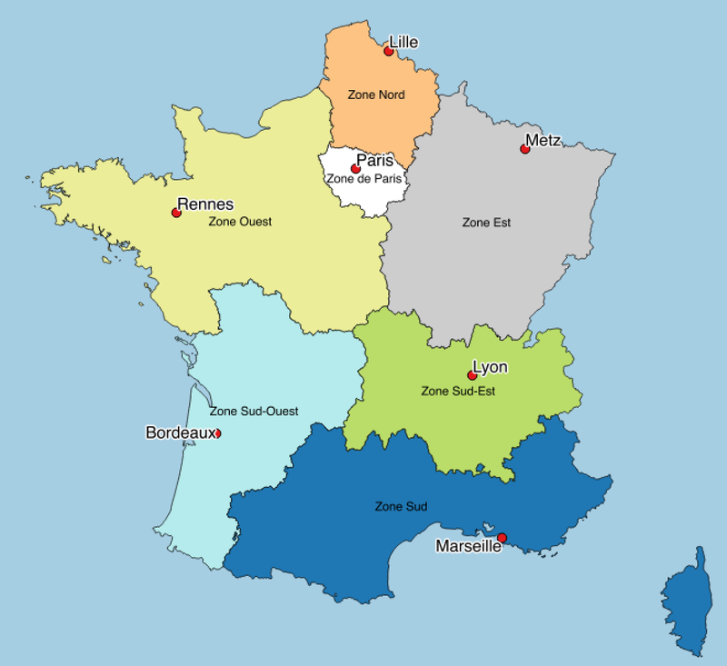 Localisation des SGAMI