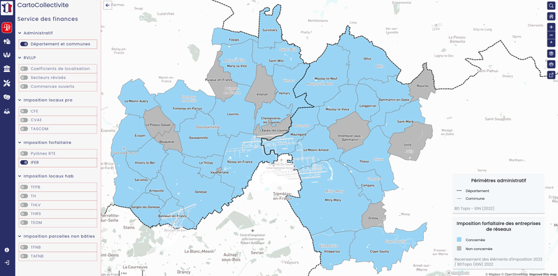 CartoCollectivité - Imposition Forfaitaire des Entreprises de Réseaux (IFER)